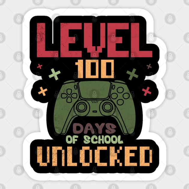 Level 100 Days Of School Unlocked Sticker by EvetStyles